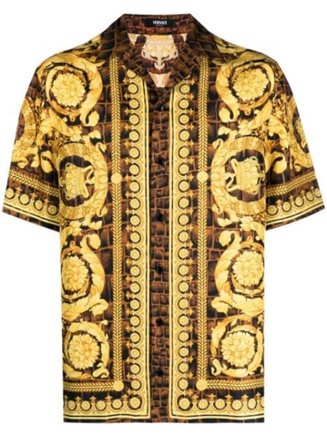 versace uomo camicia oversize blu elettrico|Scopri la nuova collezione moda uomo di Versace su FARFETCH.